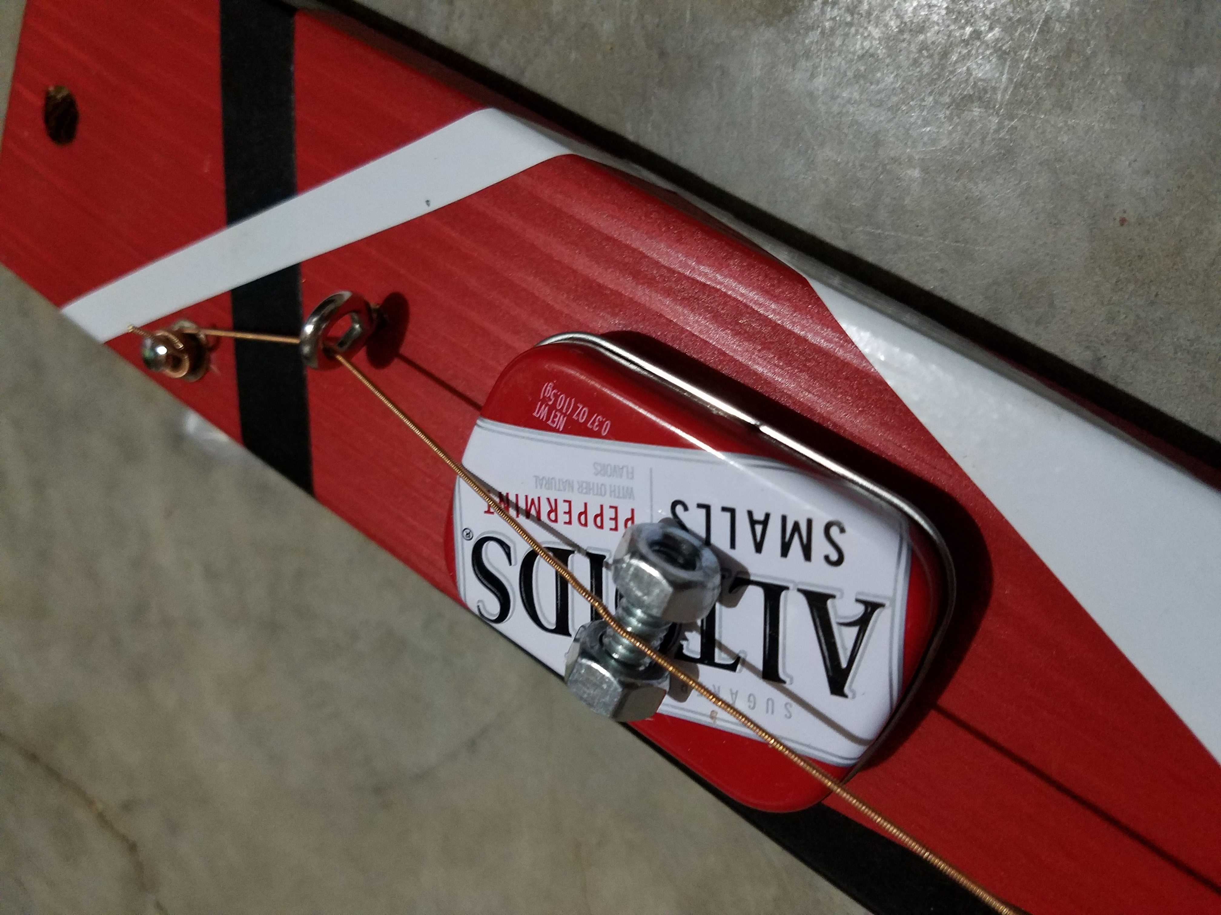 Altoids tin and bold make the nut