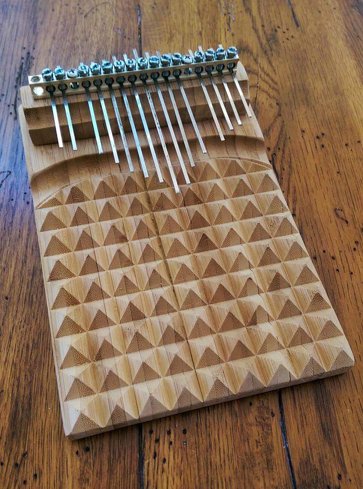 The finished product. Try not to hurt your hands when playing it!