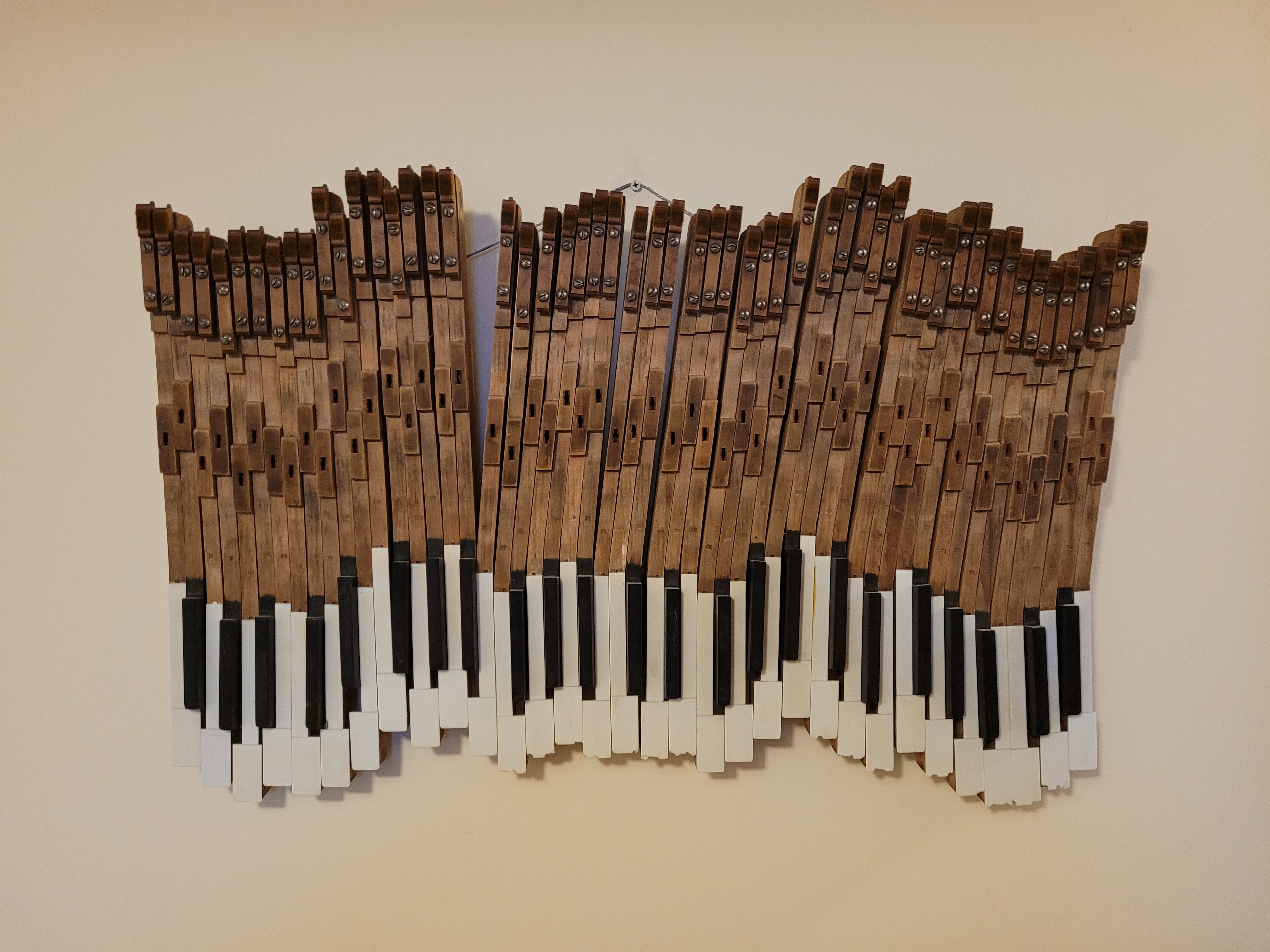 The final product. I like how many of the keys are chipped