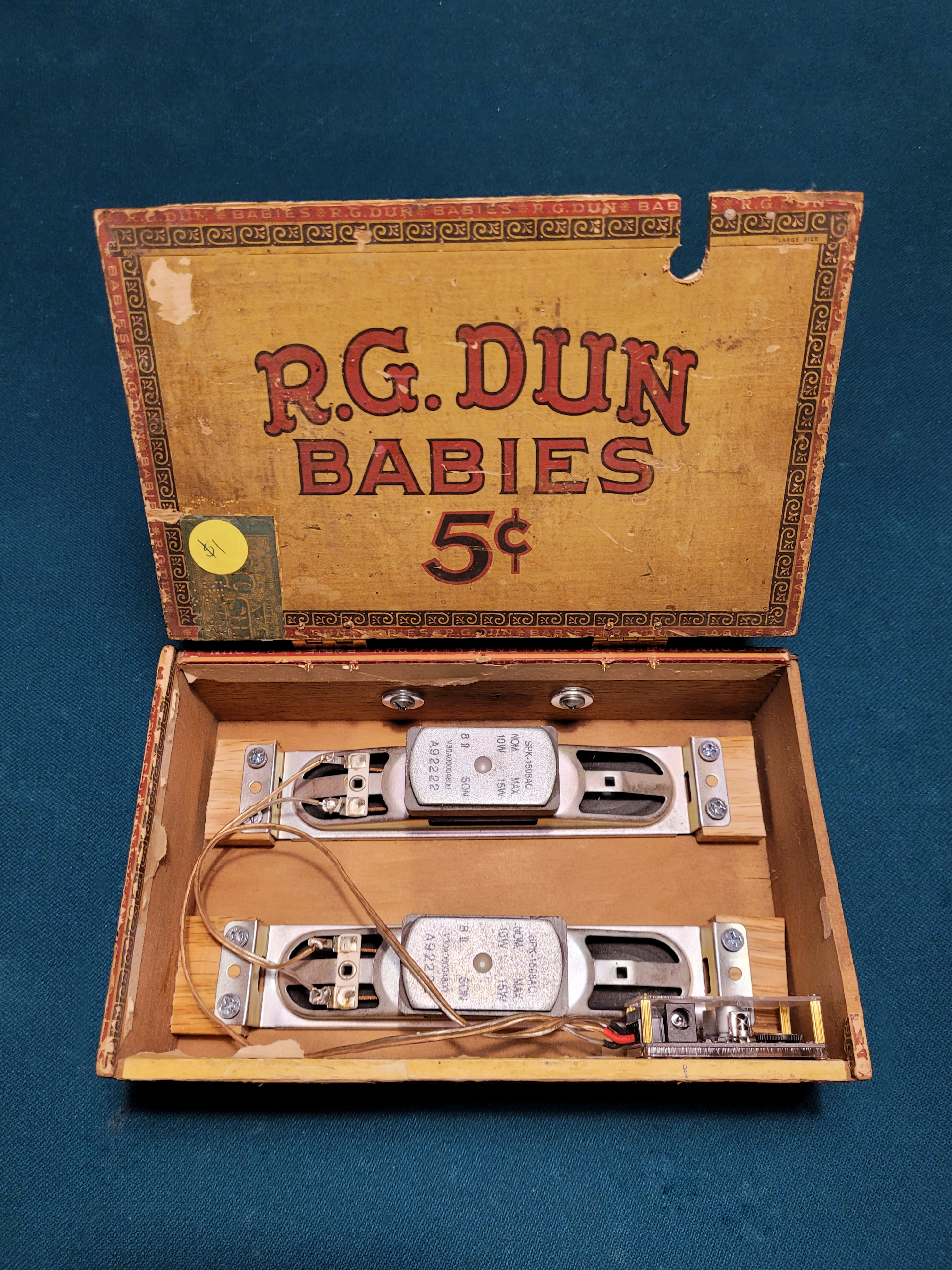 These old TV speakers fit well right next to the amp itself