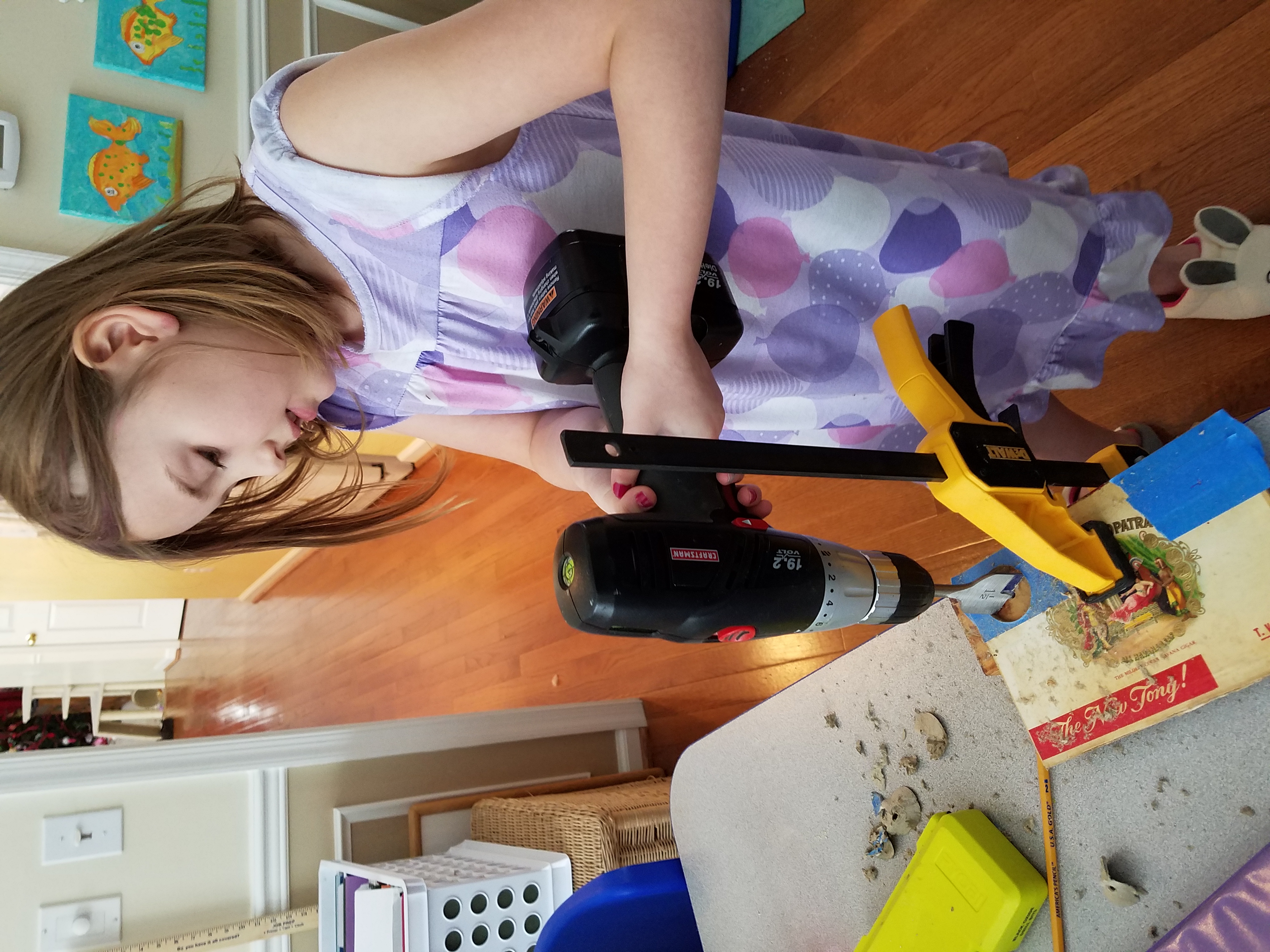 Drilling the sound holes