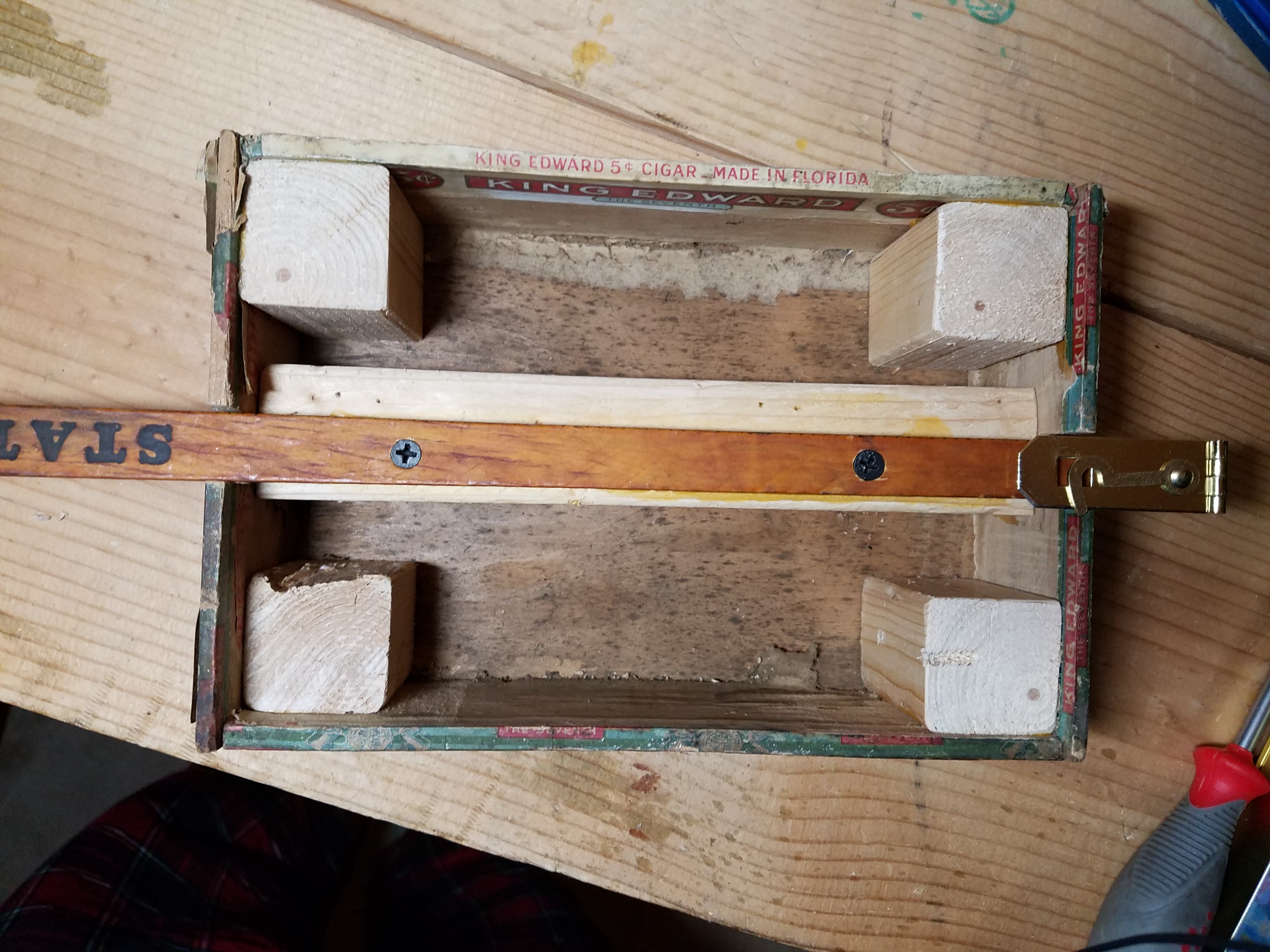 Securing the neck and adding bracing for the box