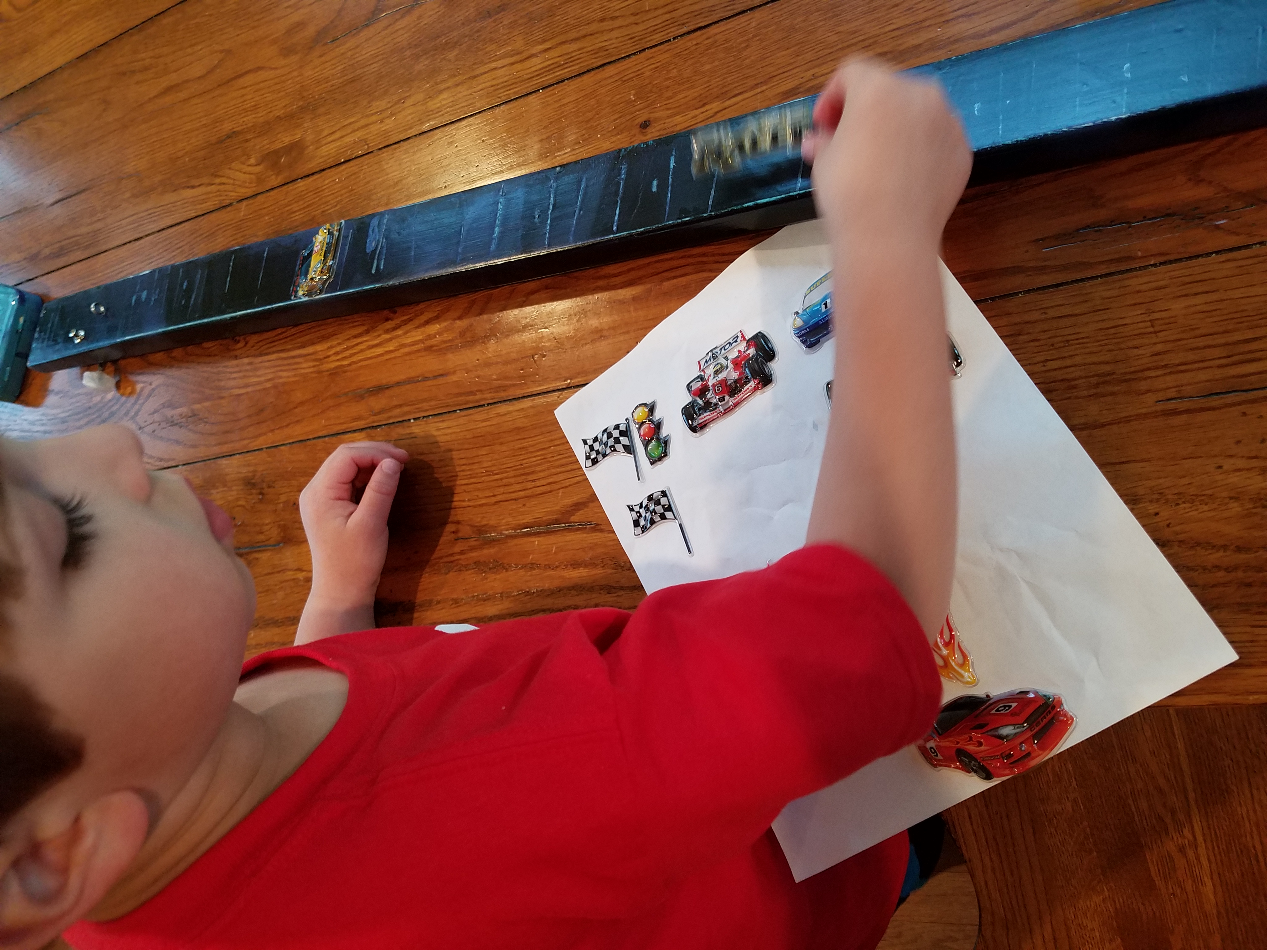 The most important step…applying stickers