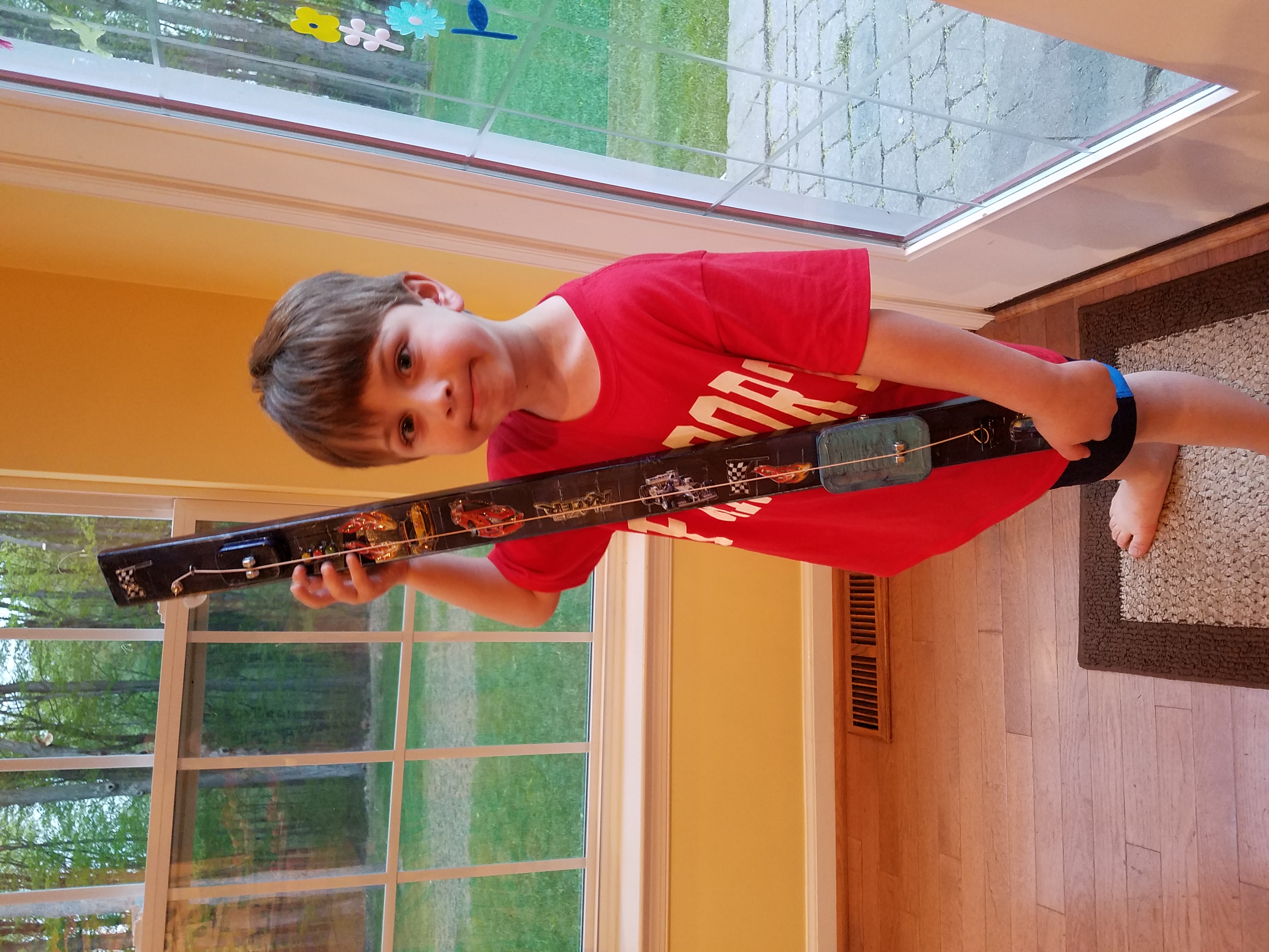 Proud of his creation