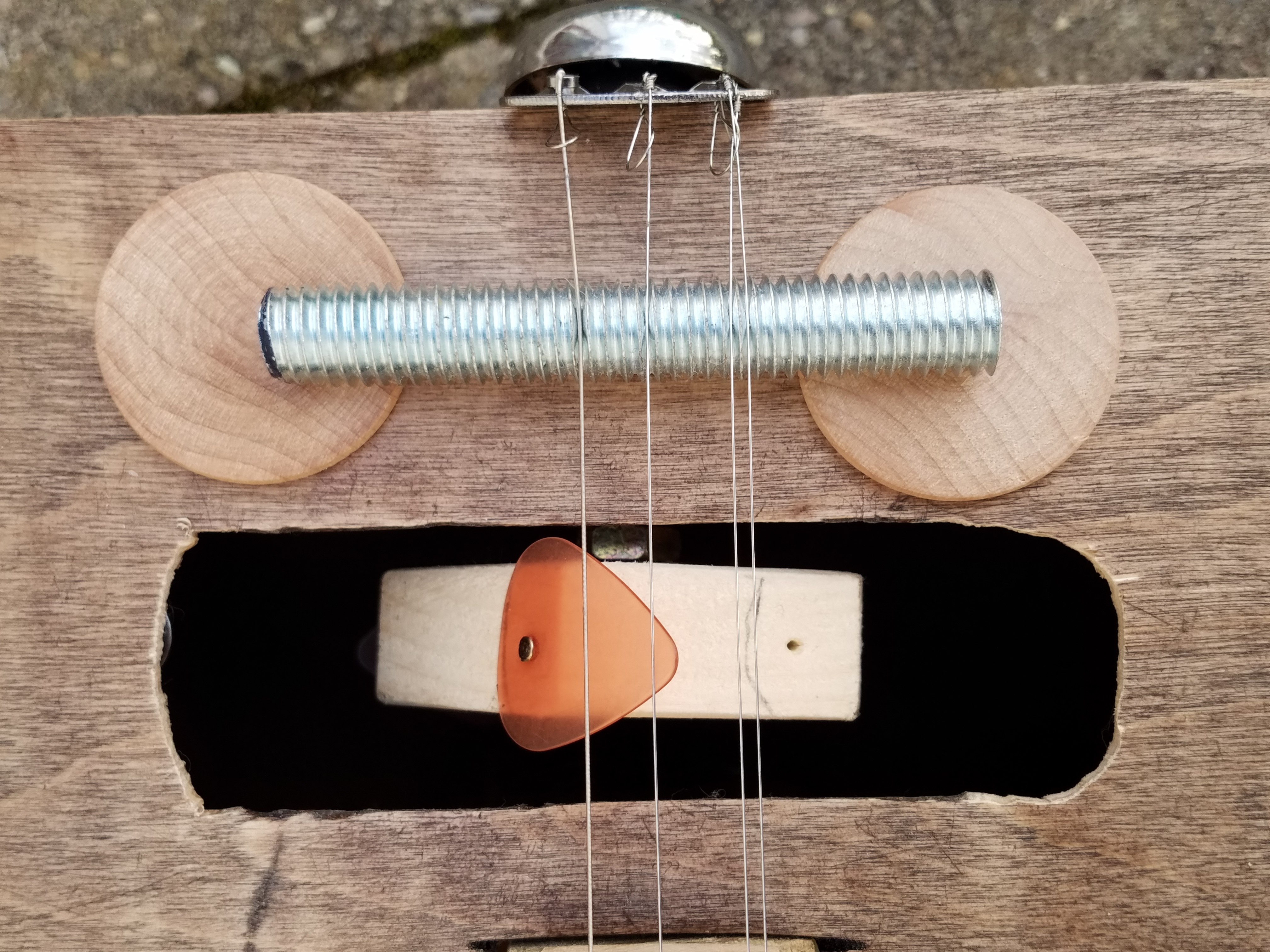 The two disks holding the bolt in place are Free Drink tickets that a buddy of mine who owns a restaurant gave me. Never did get those free drinks…