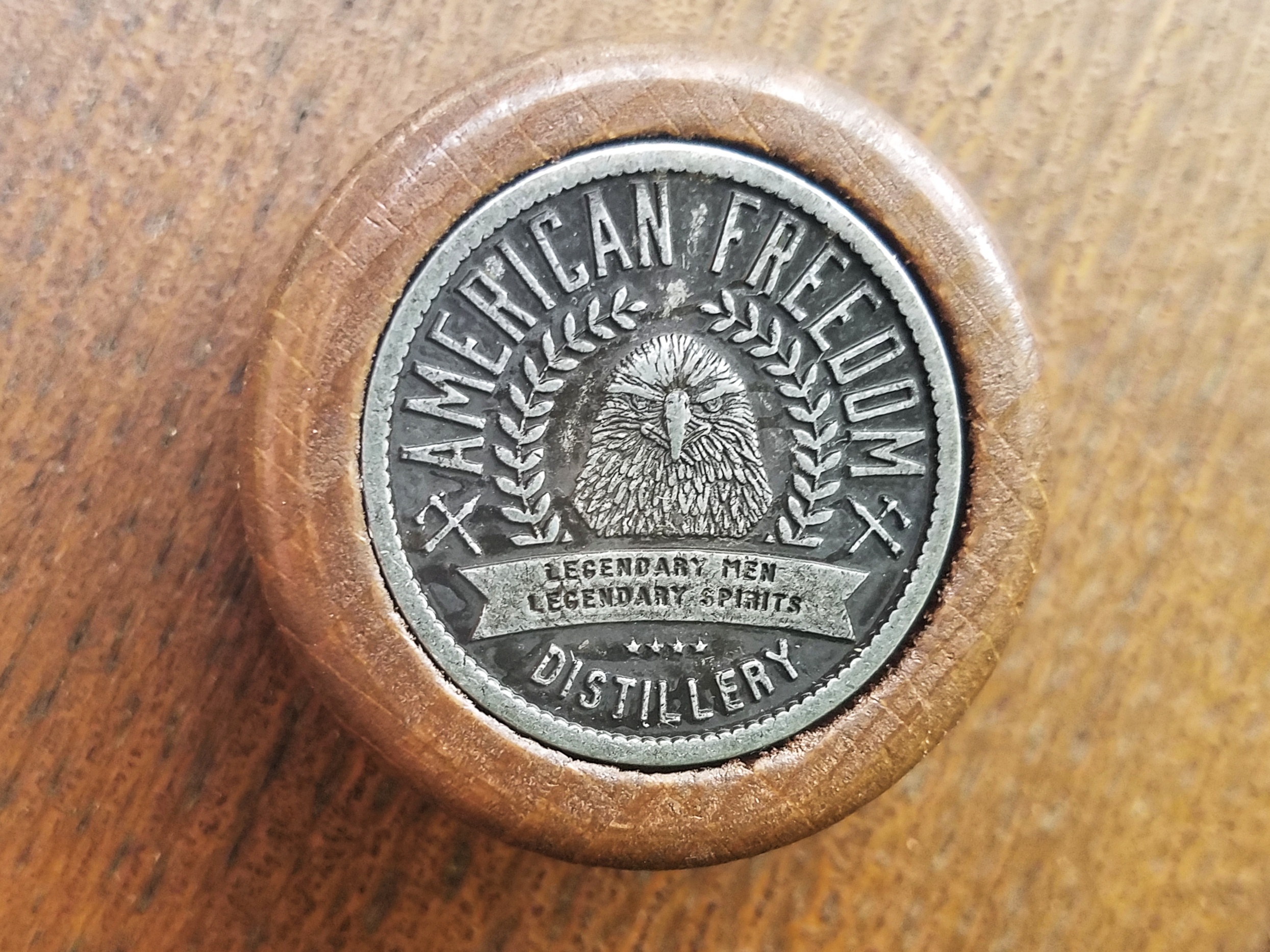 Whiskey bottle cap volume knob