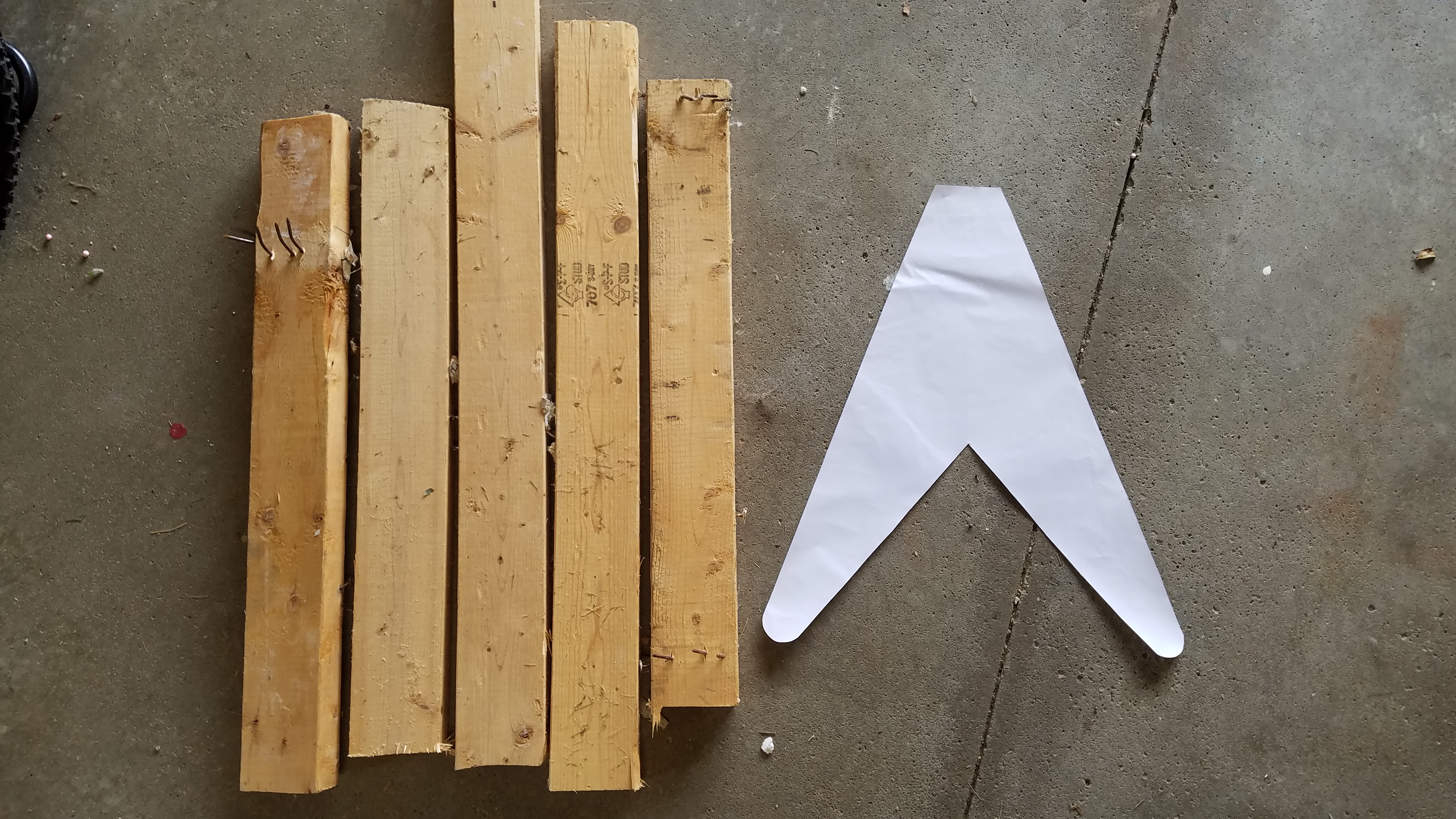 Raw materials, plus the template I made