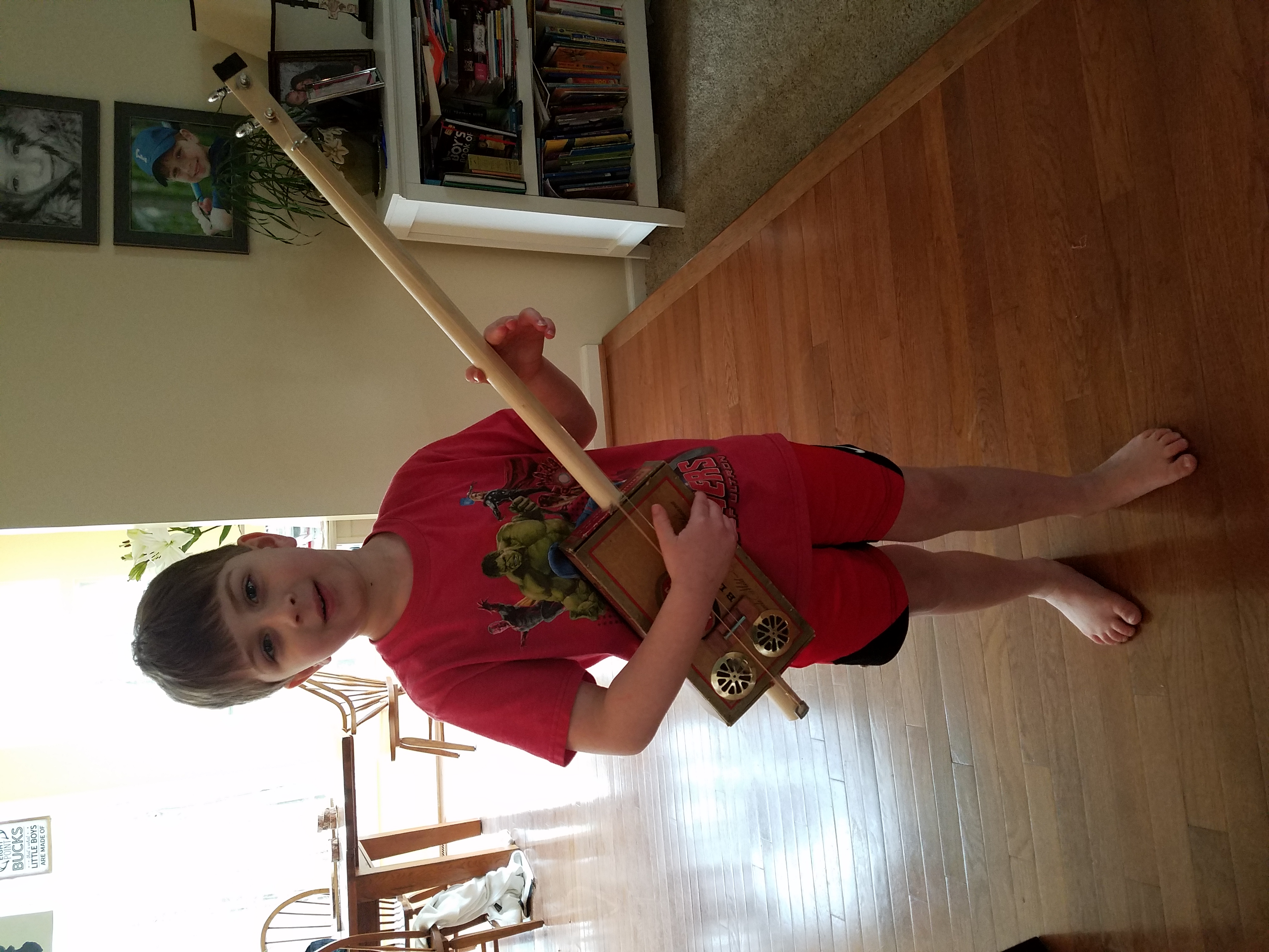 The finished product with its proud creator