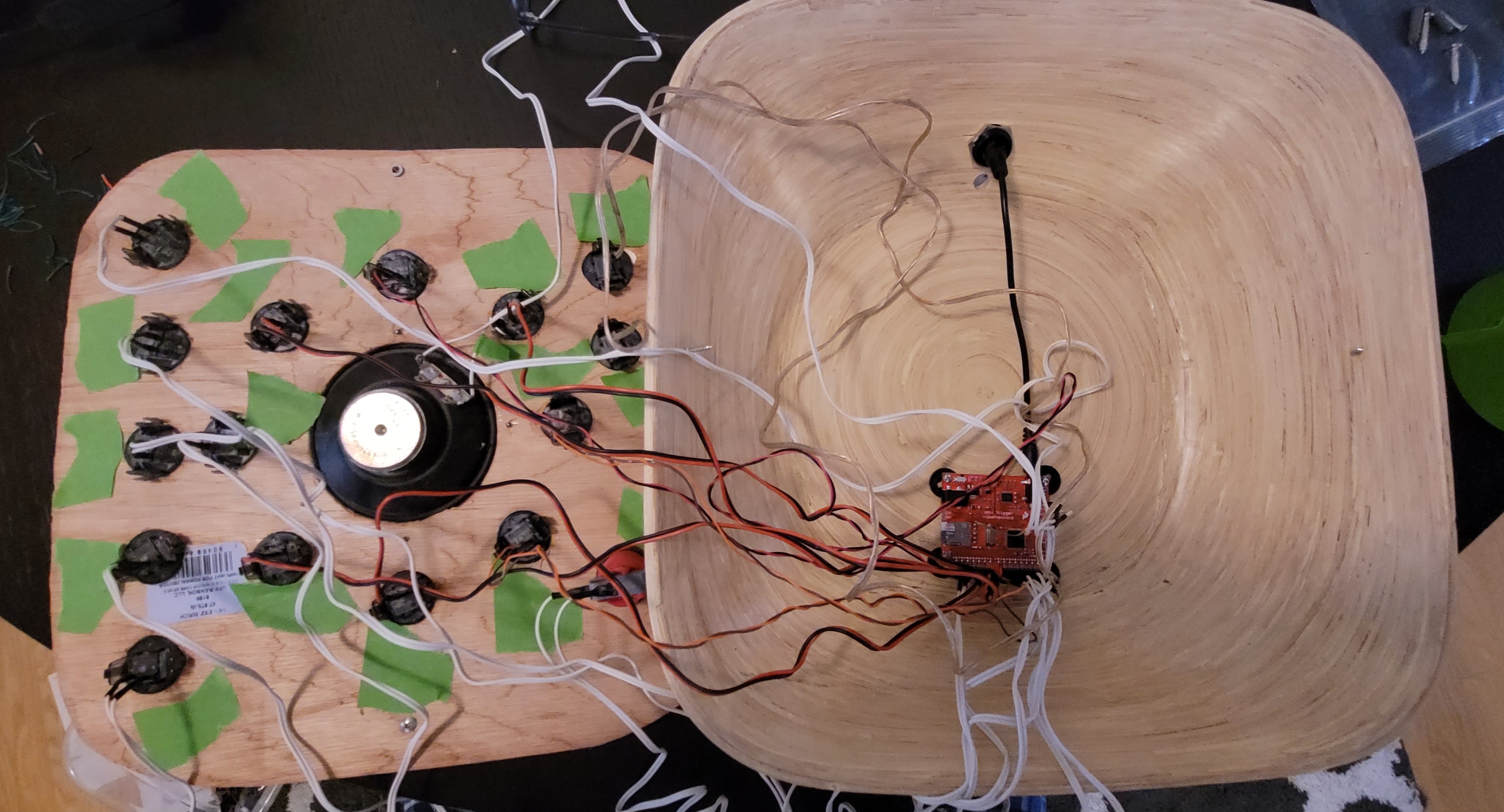 Took quite a lot of soldering on this project. Quite a mess of cables!