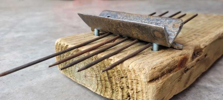 I put the pointy end away from the player to avoid injuries!