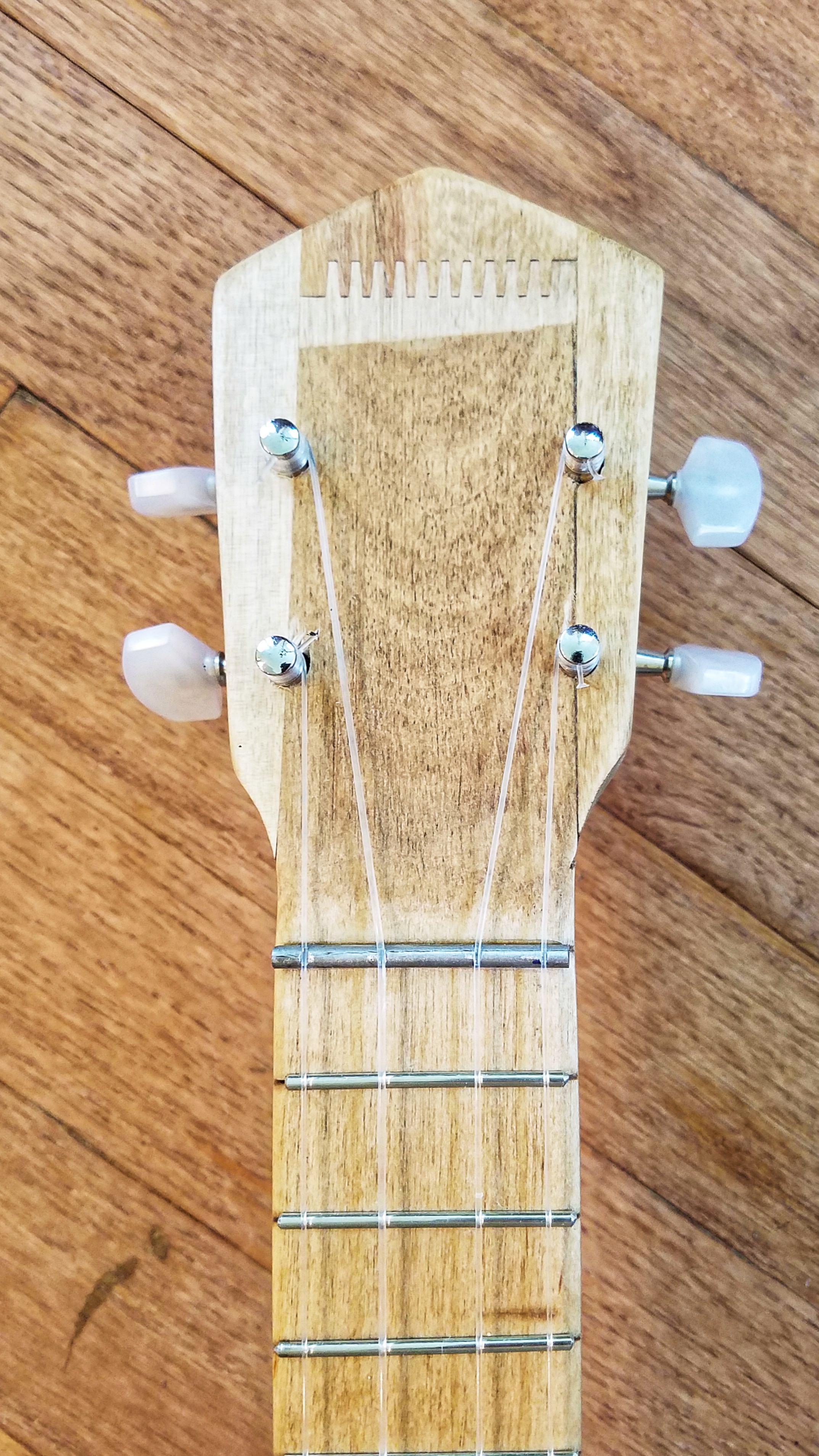 Neck made from butcher block scraps