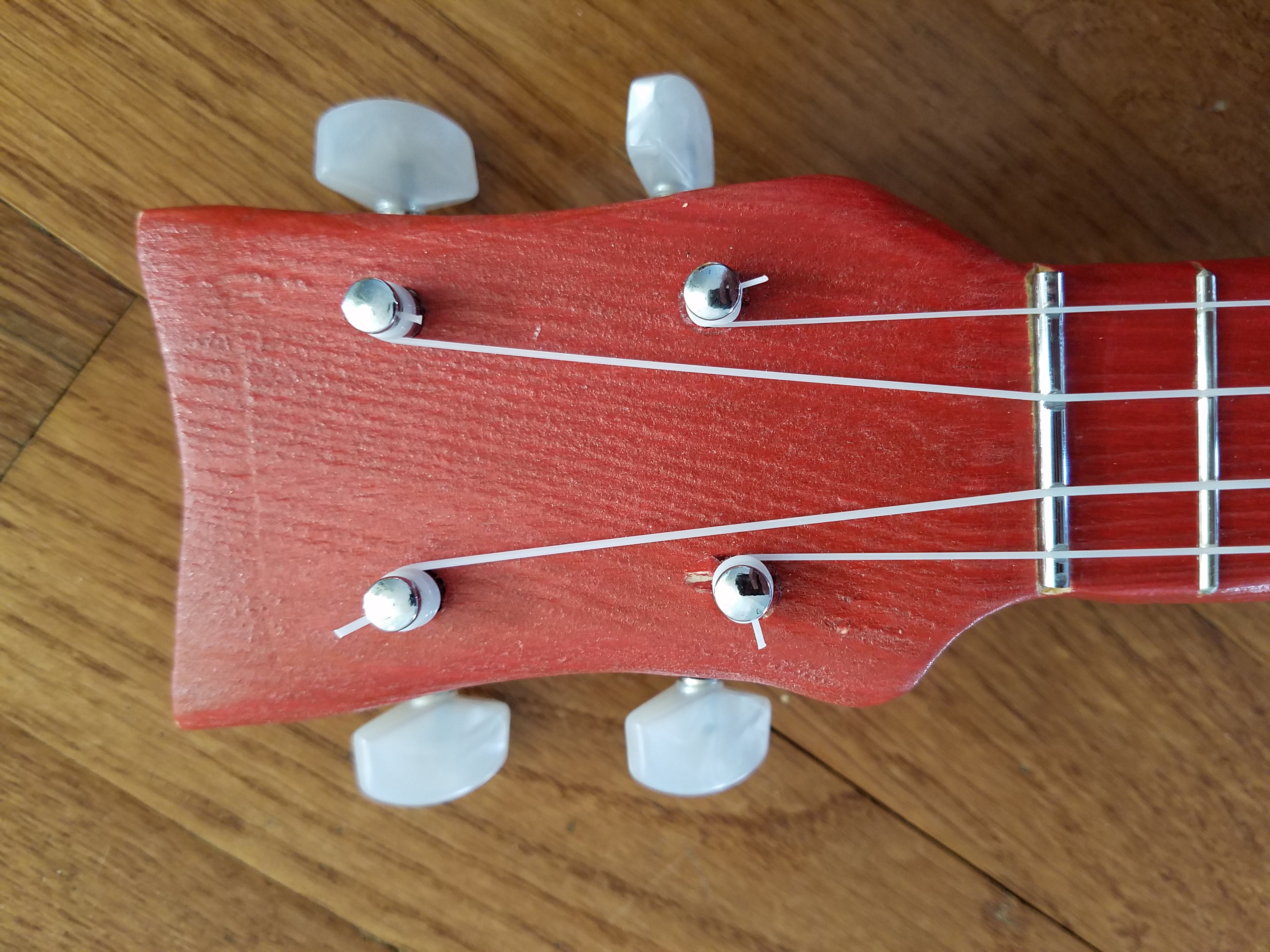 Headstock shaped by hand