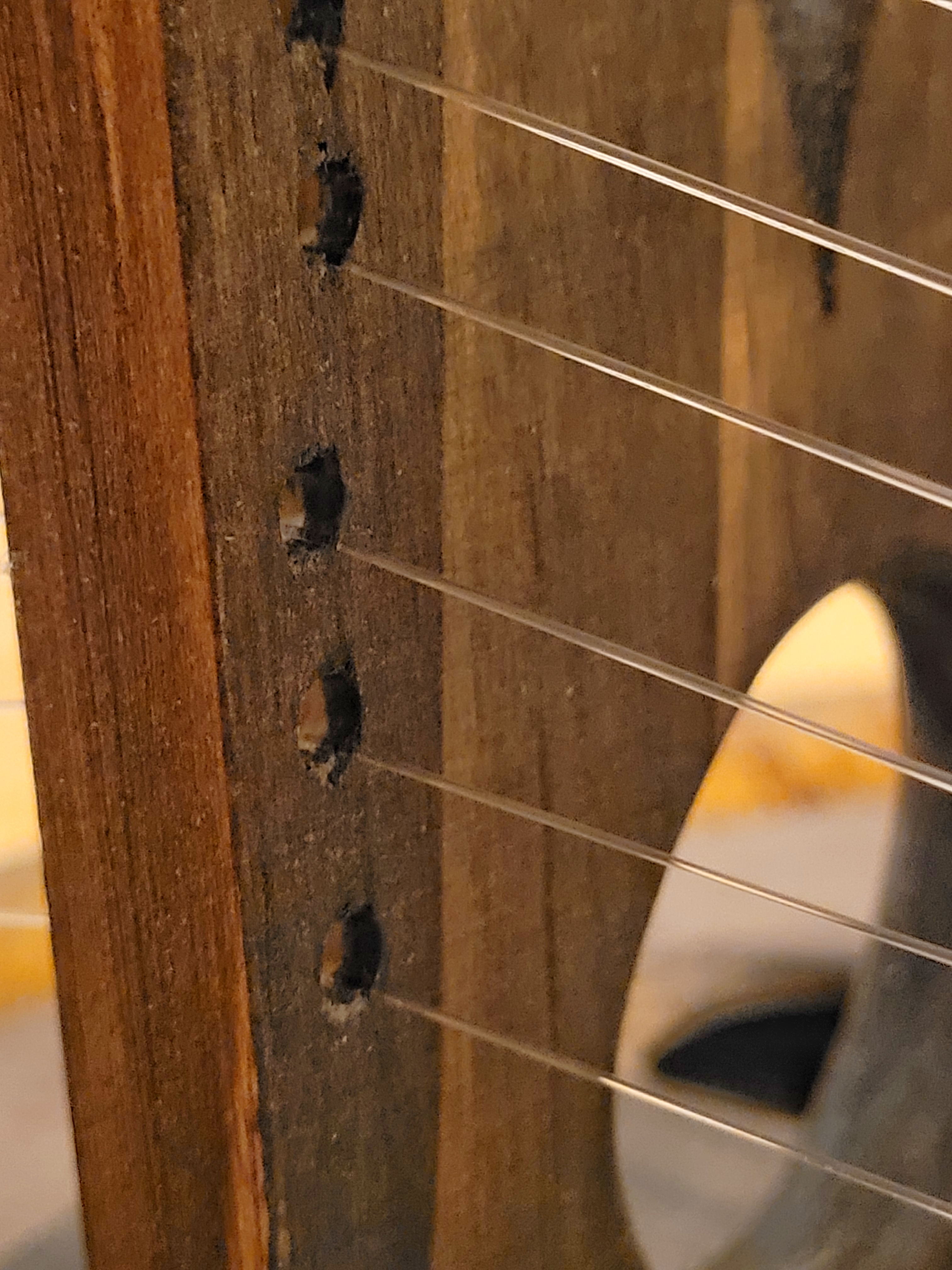 Looking closer at this pic, I am regretting not adding ferrules to the holes for a bit of a cleaner look